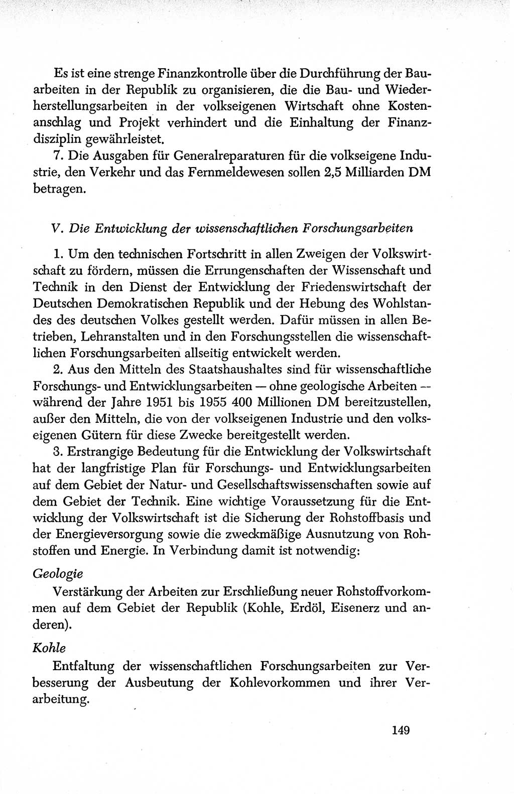 Dokumente der Sozialistischen Einheitspartei Deutschlands (SED) [Deutsche Demokratische Republik (DDR)] 1950-1952, Seite 149 (Dok. SED DDR 1950-1952, S. 149)