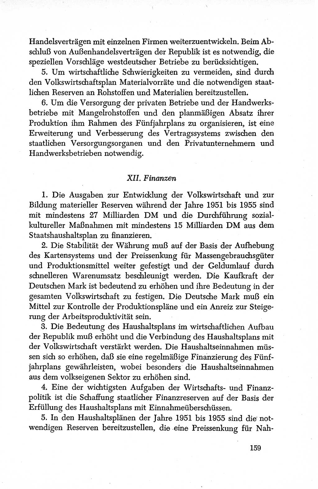 Dokumente der Sozialistischen Einheitspartei Deutschlands (SED) [Deutsche Demokratische Republik (DDR)] 1950-1952, Seite 159 (Dok. SED DDR 1950-1952, S. 159)