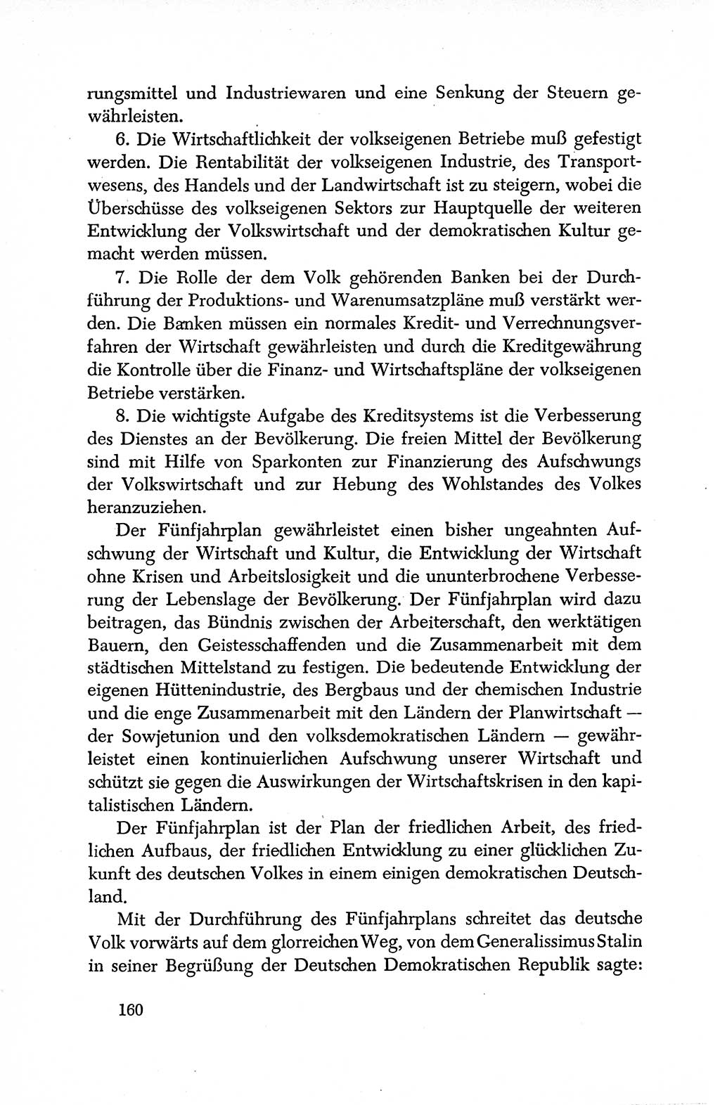 Dokumente der Sozialistischen Einheitspartei Deutschlands (SED) [Deutsche Demokratische Republik (DDR)] 1950-1952, Seite 160 (Dok. SED DDR 1950-1952, S. 160)