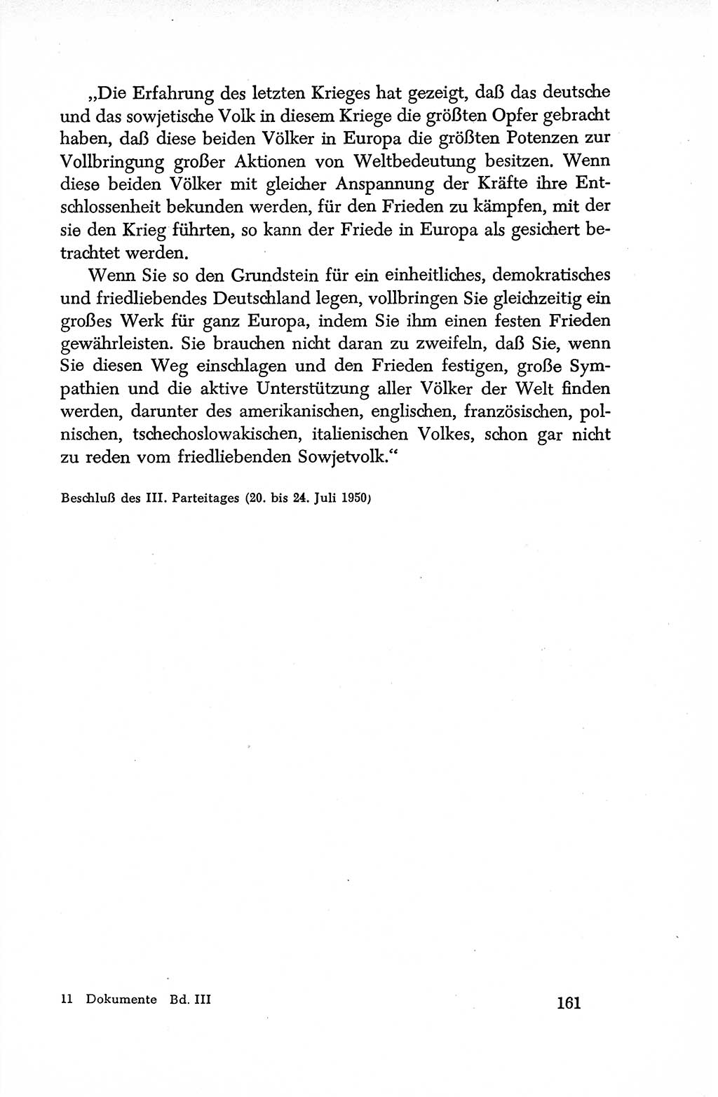 Dokumente der Sozialistischen Einheitspartei Deutschlands (SED) [Deutsche Demokratische Republik (DDR)] 1950-1952, Seite 161 (Dok. SED DDR 1950-1952, S. 161)