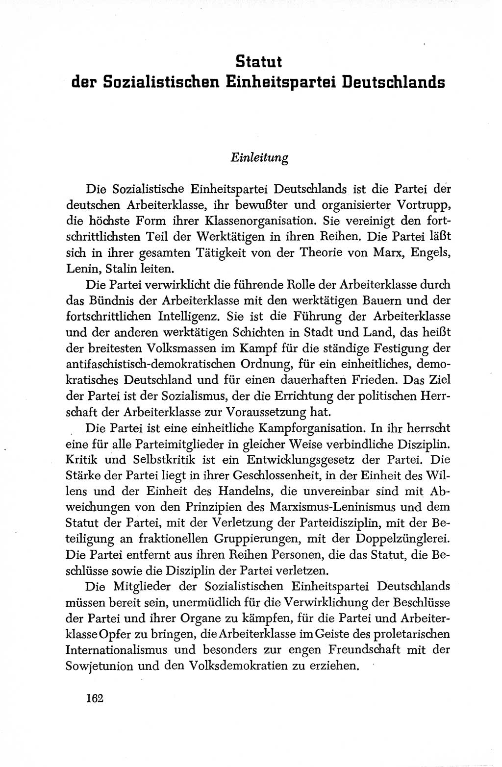 Dokumente der Sozialistischen Einheitspartei Deutschlands (SED) [Deutsche Demokratische Republik (DDR)] 1950-1952, Seite 162 (Dok. SED DDR 1950-1952, S. 162)