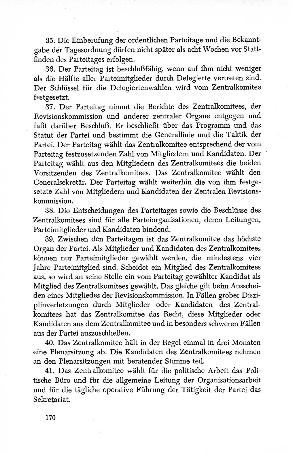 Dokumente der Sozialistischen Einheitspartei Deutschlands (SED) [Deutsche Demokratische Republik (DDR)] 1950-1952, Seite 170 (Dok. SED DDR 1950-1952, S. 170)