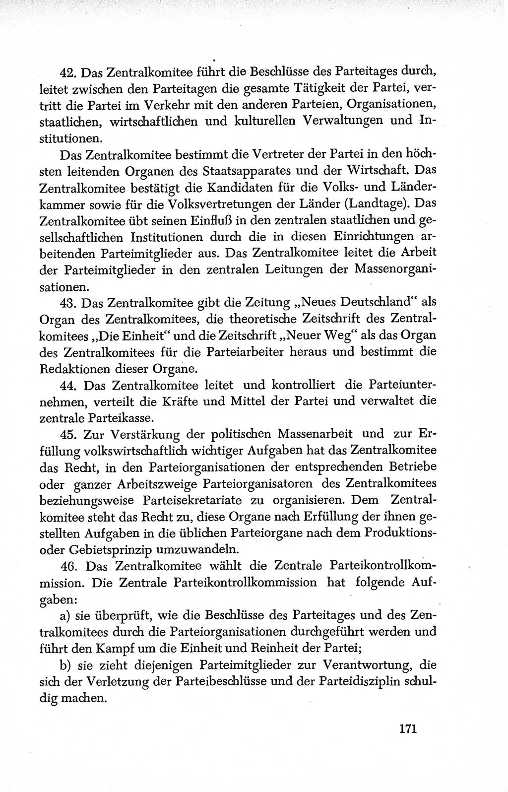 Dokumente der Sozialistischen Einheitspartei Deutschlands (SED) [Deutsche Demokratische Republik (DDR)] 1950-1952, Seite 171 (Dok. SED DDR 1950-1952, S. 171)
