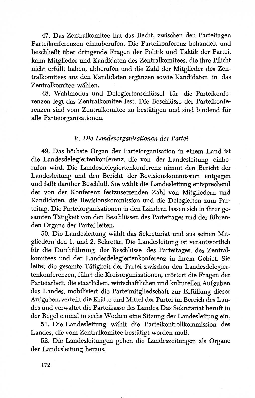 Dokumente der Sozialistischen Einheitspartei Deutschlands (SED) [Deutsche Demokratische Republik (DDR)] 1950-1952, Seite 172 (Dok. SED DDR 1950-1952, S. 172)