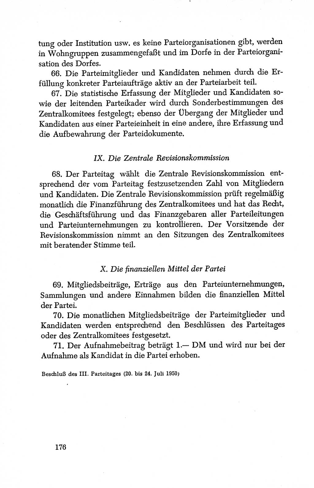 Dokumente der Sozialistischen Einheitspartei Deutschlands (SED) [Deutsche Demokratische Republik (DDR)] 1950-1952, Seite 176 (Dok. SED DDR 1950-1952, S. 176)