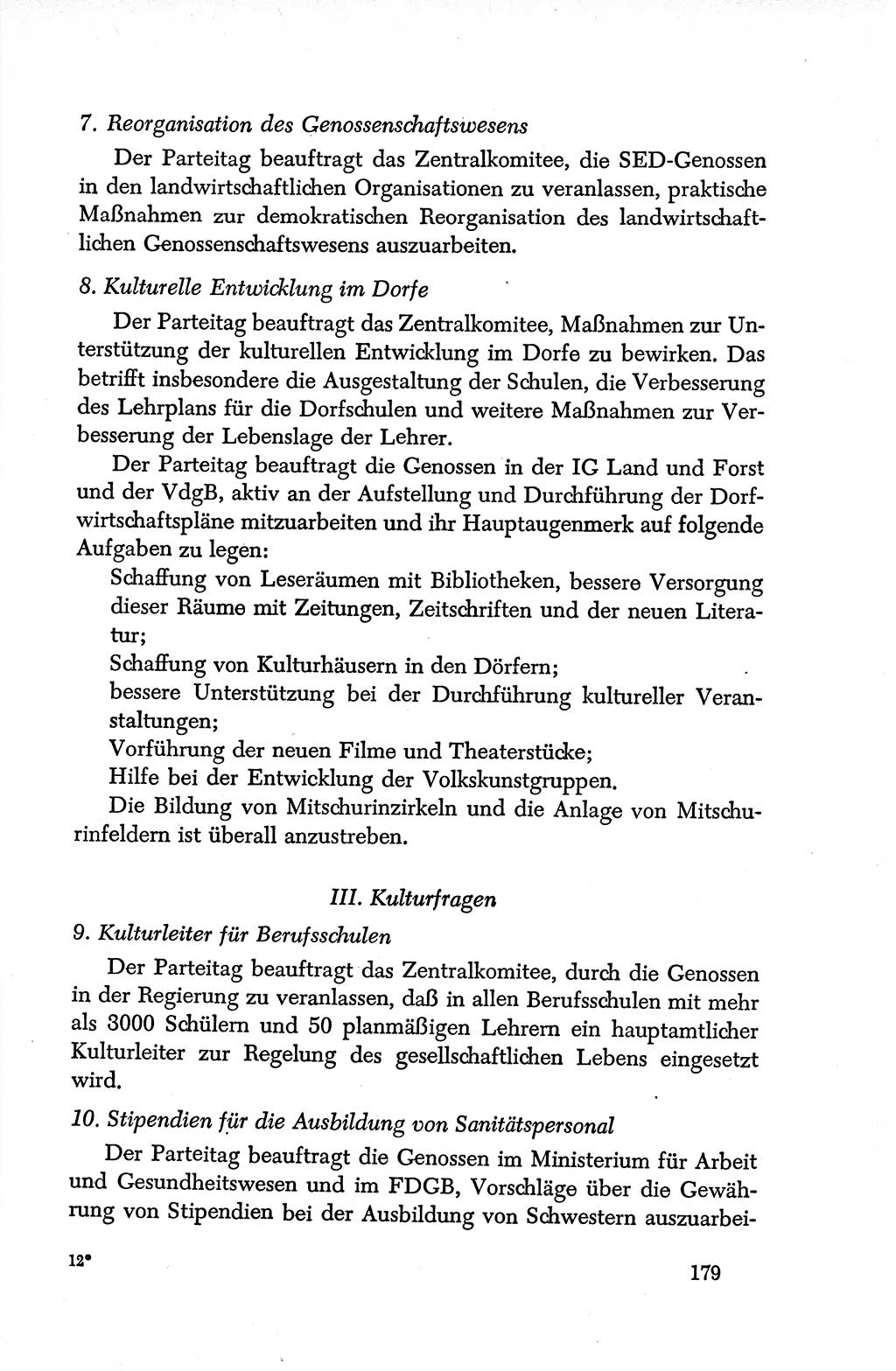 Dokumente der Sozialistischen Einheitspartei Deutschlands (SED) [Deutsche Demokratische Republik (DDR)] 1950-1952, Seite 179 (Dok. SED DDR 1950-1952, S. 179)