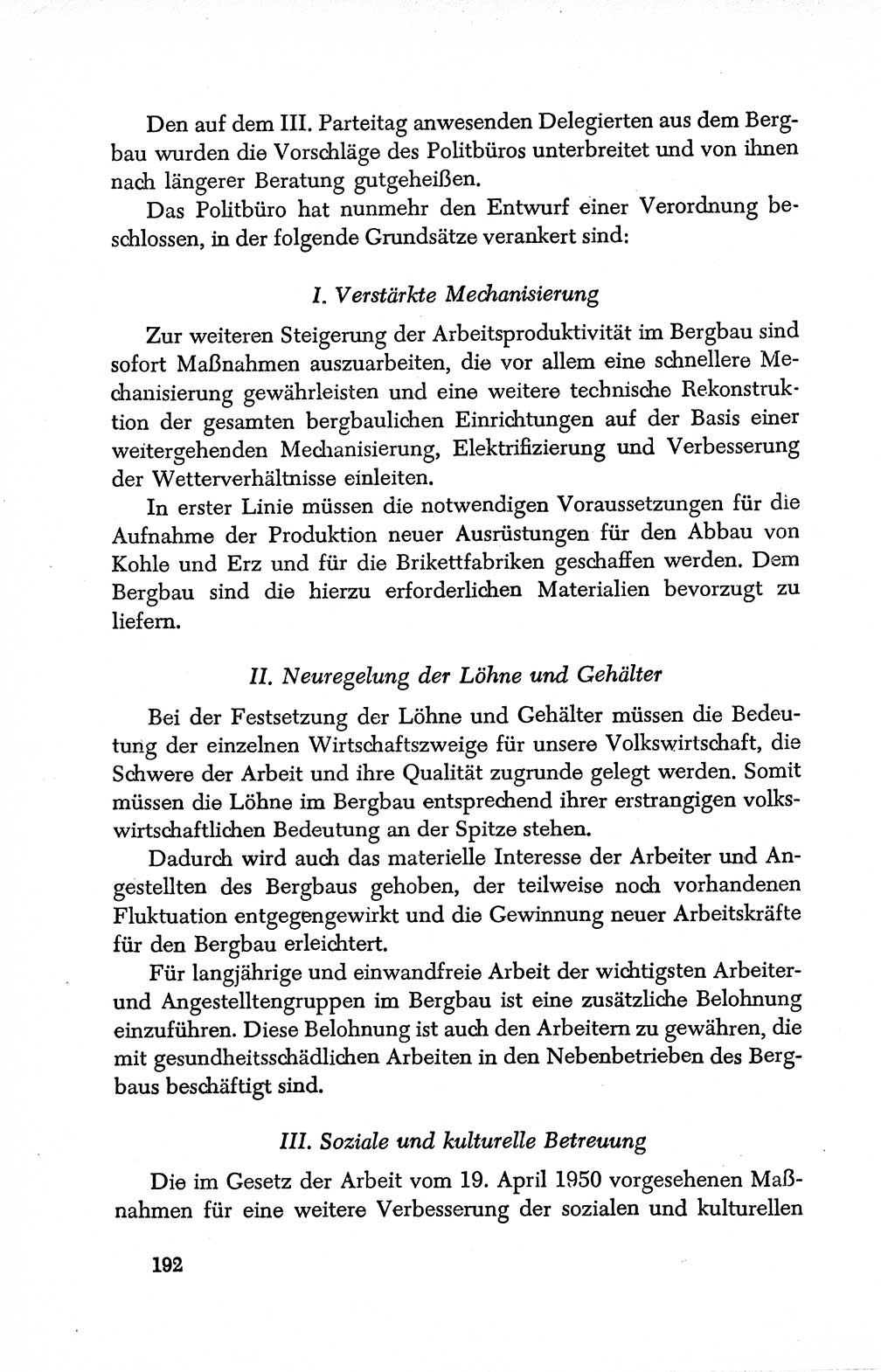 Dokumente der Sozialistischen Einheitspartei Deutschlands (SED) [Deutsche Demokratische Republik (DDR)] 1950-1952, Seite 192 (Dok. SED DDR 1950-1952, S. 192)