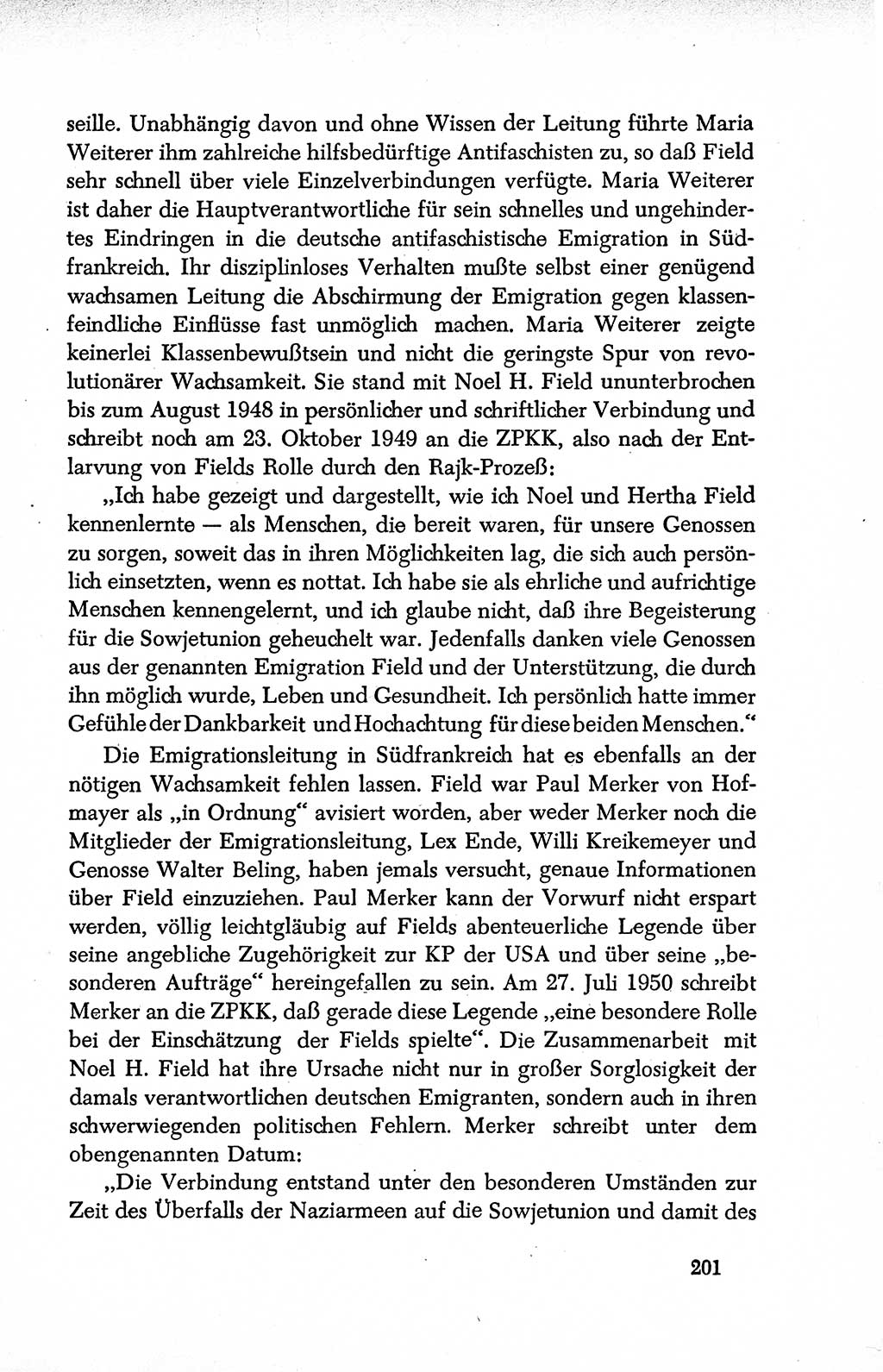 Dokumente der Sozialistischen Einheitspartei Deutschlands (SED) [Deutsche Demokratische Republik (DDR)] 1950-1952, Seite 201 (Dok. SED DDR 1950-1952, S. 201)