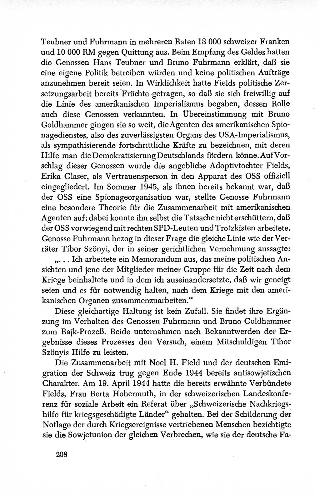 Dokumente der Sozialistischen Einheitspartei Deutschlands (SED) [Deutsche Demokratische Republik (DDR)] 1950-1952, Seite 208 (Dok. SED DDR 1950-1952, S. 208)