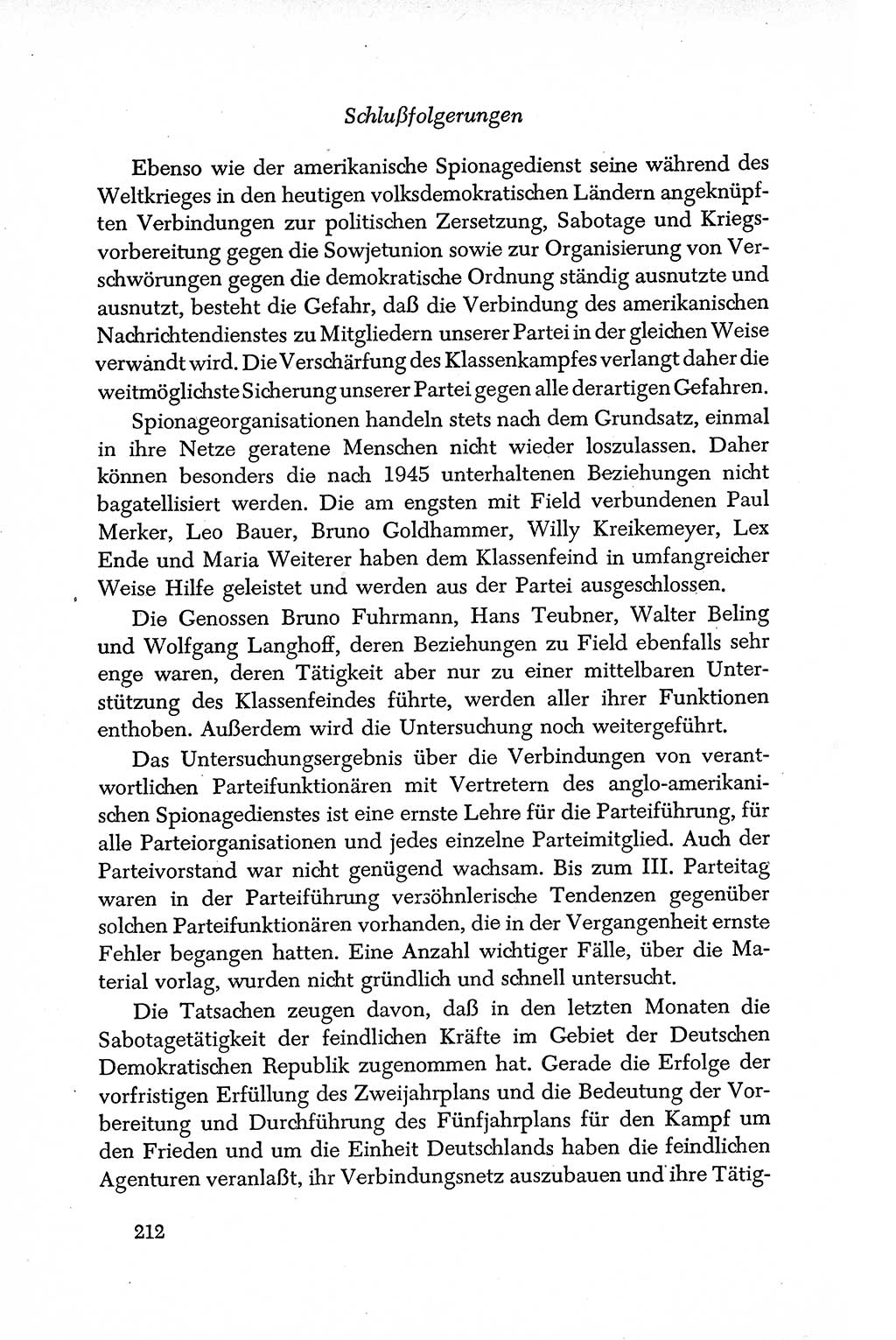 Dokumente der Sozialistischen Einheitspartei Deutschlands (SED) [Deutsche Demokratische Republik (DDR)] 1950-1952, Seite 212 (Dok. SED DDR 1950-1952, S. 212)