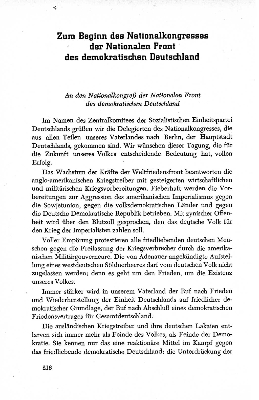 Dokumente der Sozialistischen Einheitspartei Deutschlands (SED) [Deutsche Demokratische Republik (DDR)] 1950-1952, Seite 216 (Dok. SED DDR 1950-1952, S. 216)