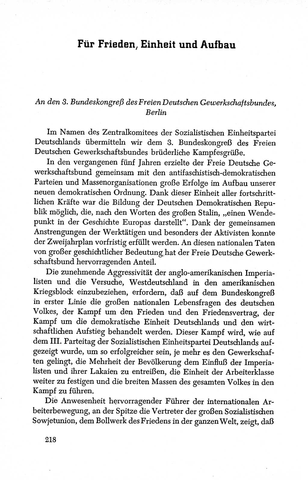 Dokumente der Sozialistischen Einheitspartei Deutschlands (SED) [Deutsche Demokratische Republik (DDR)] 1950-1952, Seite 218 (Dok. SED DDR 1950-1952, S. 218)