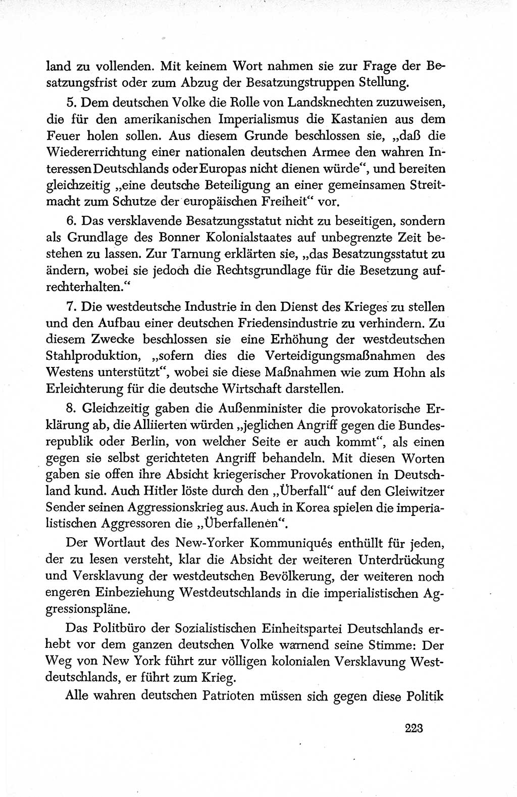 Dokumente der Sozialistischen Einheitspartei Deutschlands (SED) [Deutsche Demokratische Republik (DDR)] 1950-1952, Seite 223 (Dok. SED DDR 1950-1952, S. 223)
