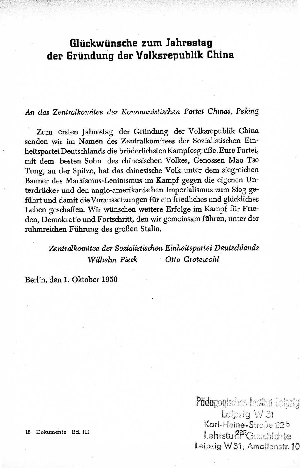 Dokumente der Sozialistischen Einheitspartei Deutschlands (SED) [Deutsche Demokratische Republik (DDR)] 1950-1952, Seite 225 (Dok. SED DDR 1950-1952, S. 225)