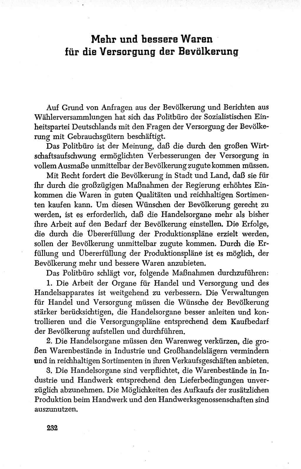 Dokumente der Sozialistischen Einheitspartei Deutschlands (SED) [Deutsche Demokratische Republik (DDR)] 1950-1952, Seite 232 (Dok. SED DDR 1950-1952, S. 232)