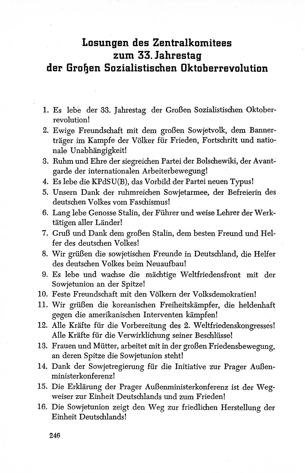 Dokumente der Sozialistischen Einheitspartei Deutschlands (SED) [Deutsche Demokratische Republik (DDR)] 1950-1952, Seite 246 (Dok. SED DDR 1950-1952, S. 246)