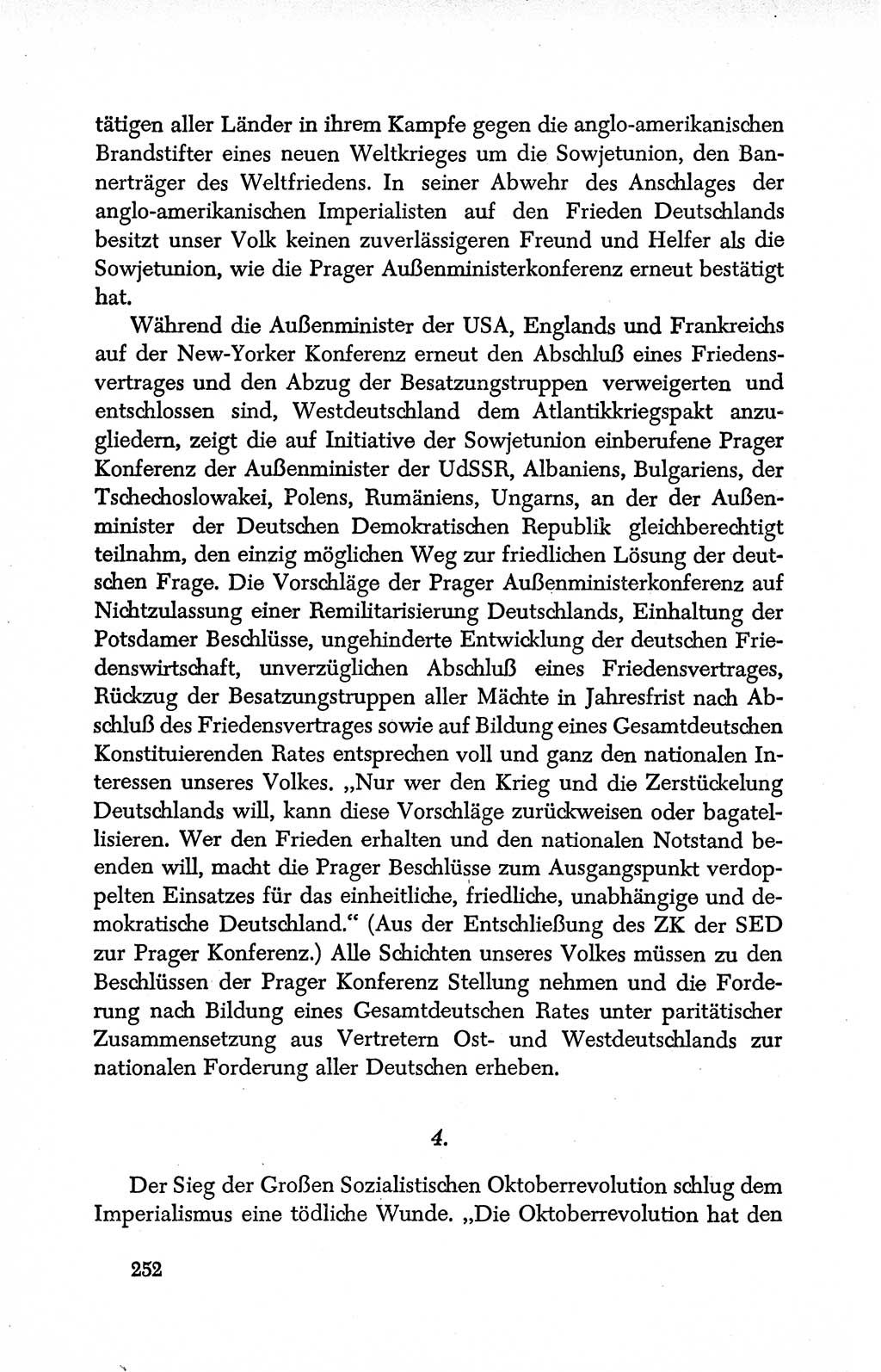 Dokumente der Sozialistischen Einheitspartei Deutschlands (SED) [Deutsche Demokratische Republik (DDR)] 1950-1952, Seite 252 (Dok. SED DDR 1950-1952, S. 252)