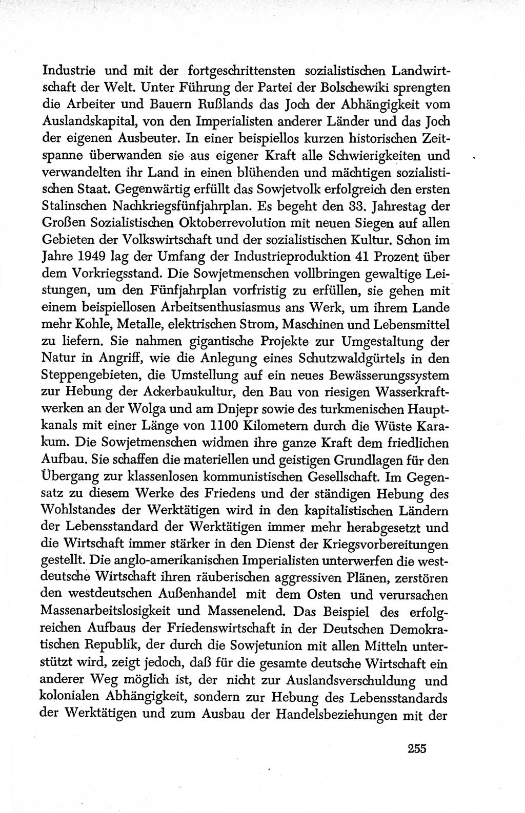 Dokumente der Sozialistischen Einheitspartei Deutschlands (SED) [Deutsche Demokratische Republik (DDR)] 1950-1952, Seite 255 (Dok. SED DDR 1950-1952, S. 255)