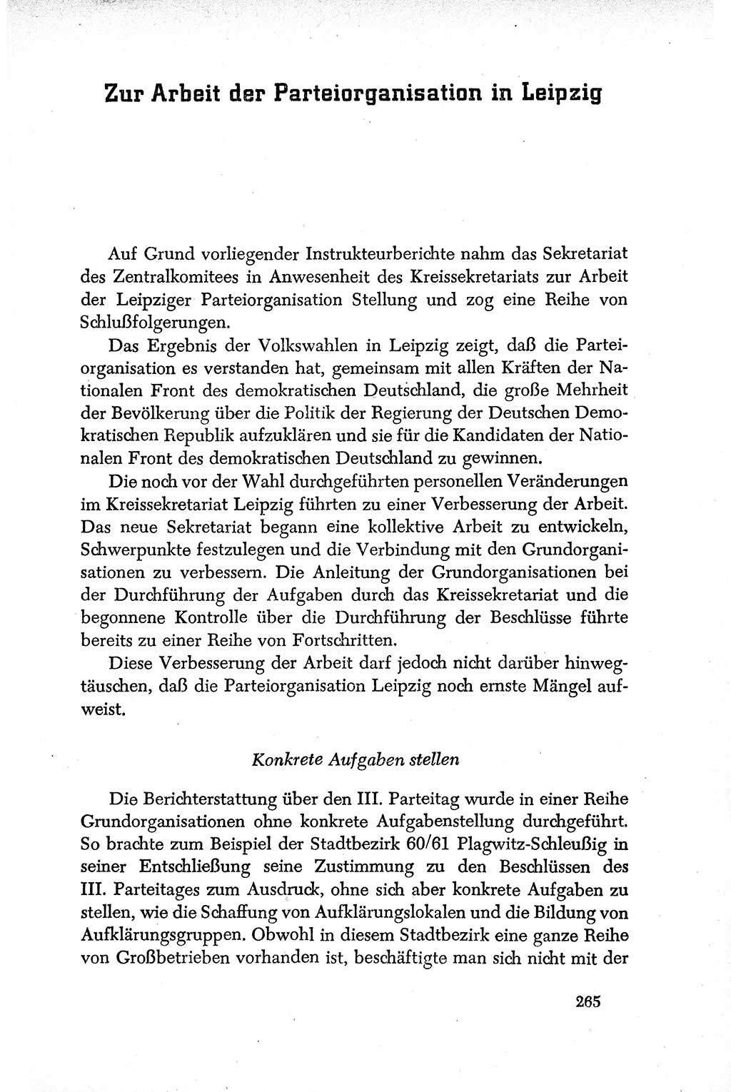 Dokumente der Sozialistischen Einheitspartei Deutschlands (SED) [Deutsche Demokratische Republik (DDR)] 1950-1952, Seite 265 (Dok. SED DDR 1950-1952, S. 265)