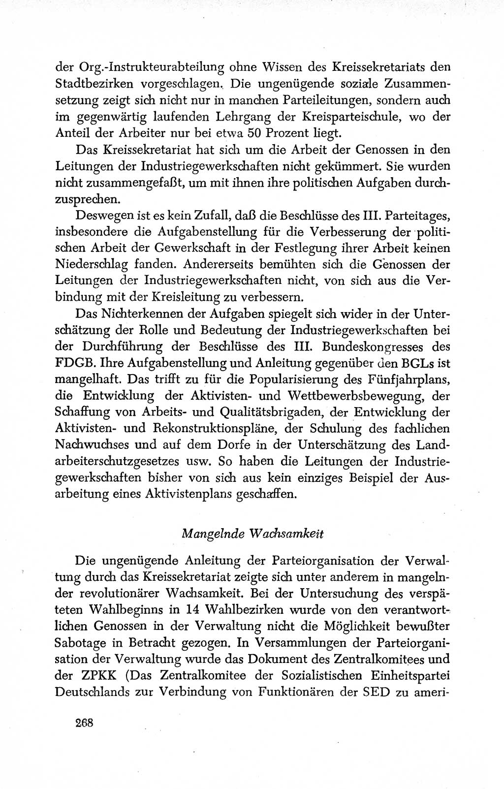 Dokumente der Sozialistischen Einheitspartei Deutschlands (SED) [Deutsche Demokratische Republik (DDR)] 1950-1952, Seite 268 (Dok. SED DDR 1950-1952, S. 268)