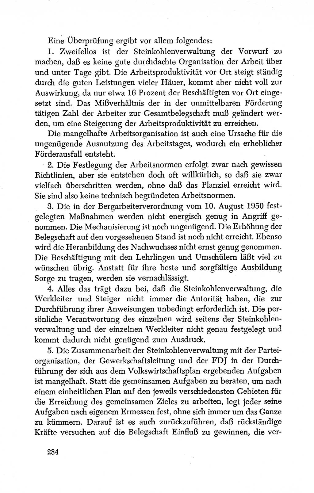 Dokumente der Sozialistischen Einheitspartei Deutschlands (SED) [Deutsche Demokratische Republik (DDR)] 1950-1952, Seite 284 (Dok. SED DDR 1950-1952, S. 284)