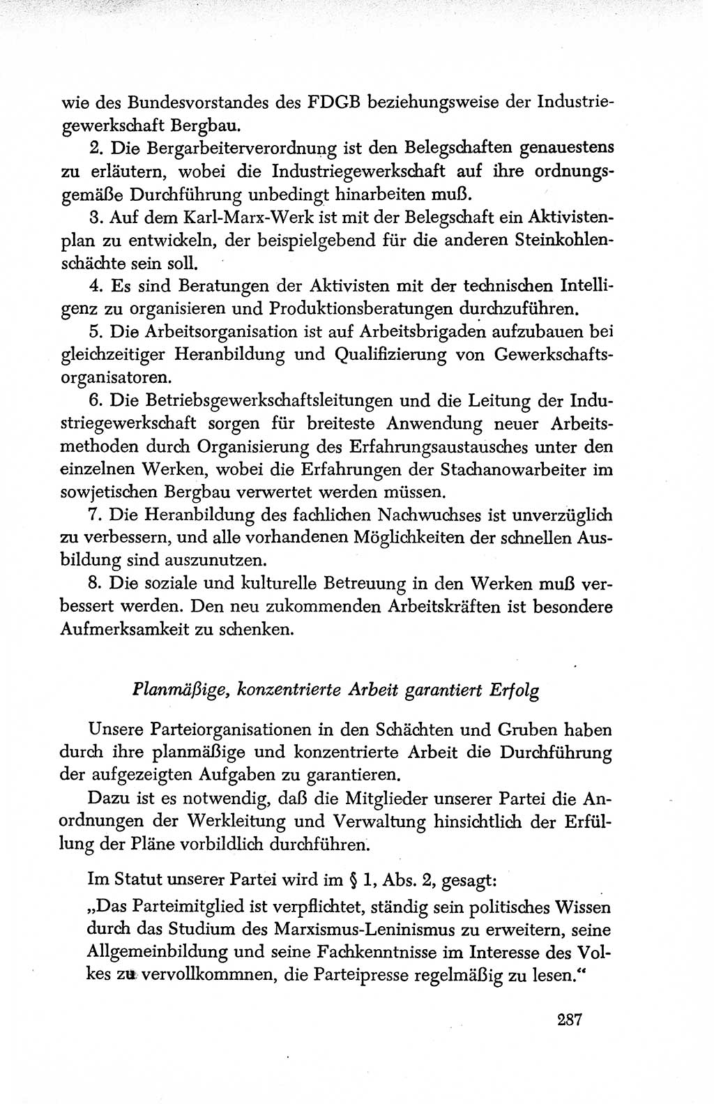 Dokumente der Sozialistischen Einheitspartei Deutschlands (SED) [Deutsche Demokratische Republik (DDR)] 1950-1952, Seite 287 (Dok. SED DDR 1950-1952, S. 287)