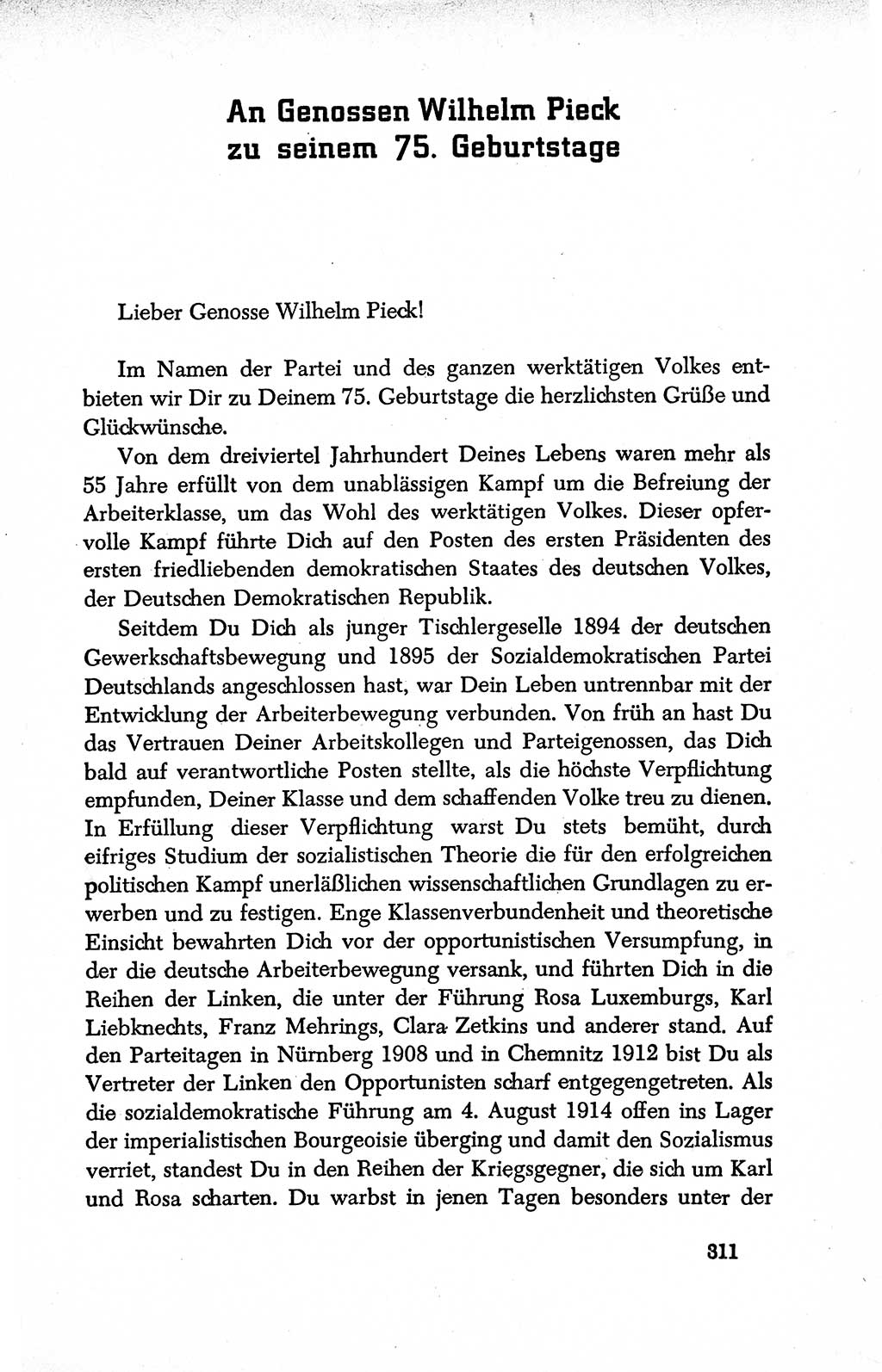 Dokumente der Sozialistischen Einheitspartei Deutschlands (SED) [Deutsche Demokratische Republik (DDR)] 1950-1952, Seite 311 (Dok. SED DDR 1950-1952, S. 311)