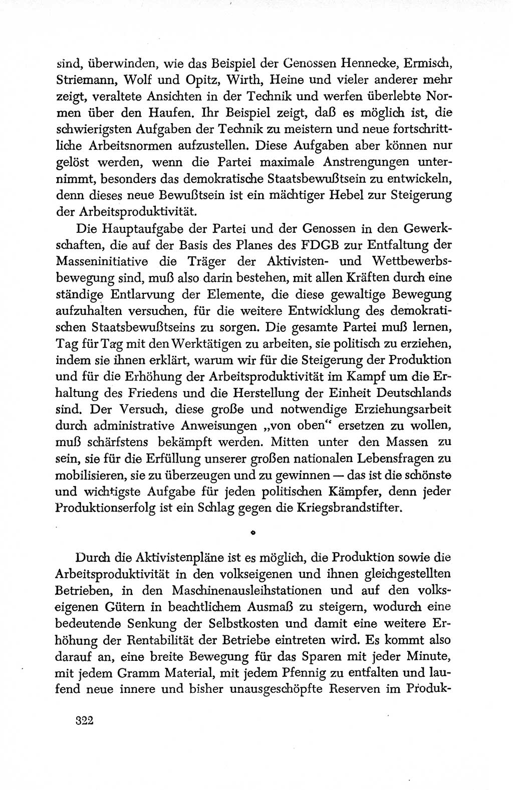 Dokumente der Sozialistischen Einheitspartei Deutschlands (SED) [Deutsche Demokratische Republik (DDR)] 1950-1952, Seite 322 (Dok. SED DDR 1950-1952, S. 322)