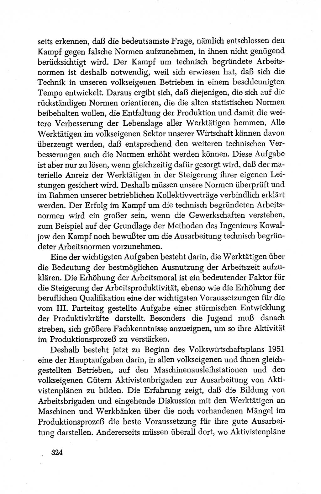 Dokumente der Sozialistischen Einheitspartei Deutschlands (SED) [Deutsche Demokratische Republik (DDR)] 1950-1952, Seite 324 (Dok. SED DDR 1950-1952, S. 324)