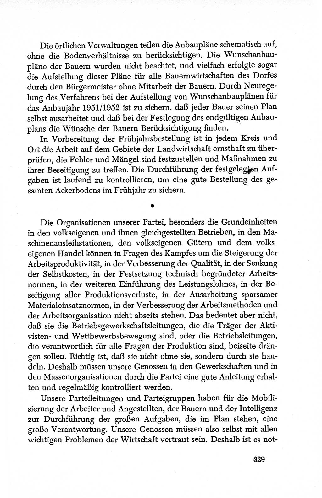 Dokumente der Sozialistischen Einheitspartei Deutschlands (SED) [Deutsche Demokratische Republik (DDR)] 1950-1952, Seite 329 (Dok. SED DDR 1950-1952, S. 329)