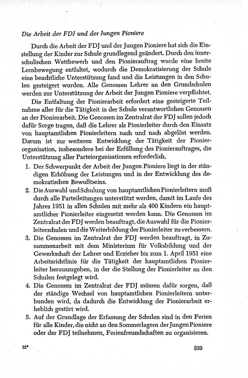 Dokumente der Sozialistischen Einheitspartei Deutschlands (SED) [Deutsche Demokratische Republik (DDR)] 1950-1952, Seite 339 (Dok. SED DDR 1950-1952, S. 339)