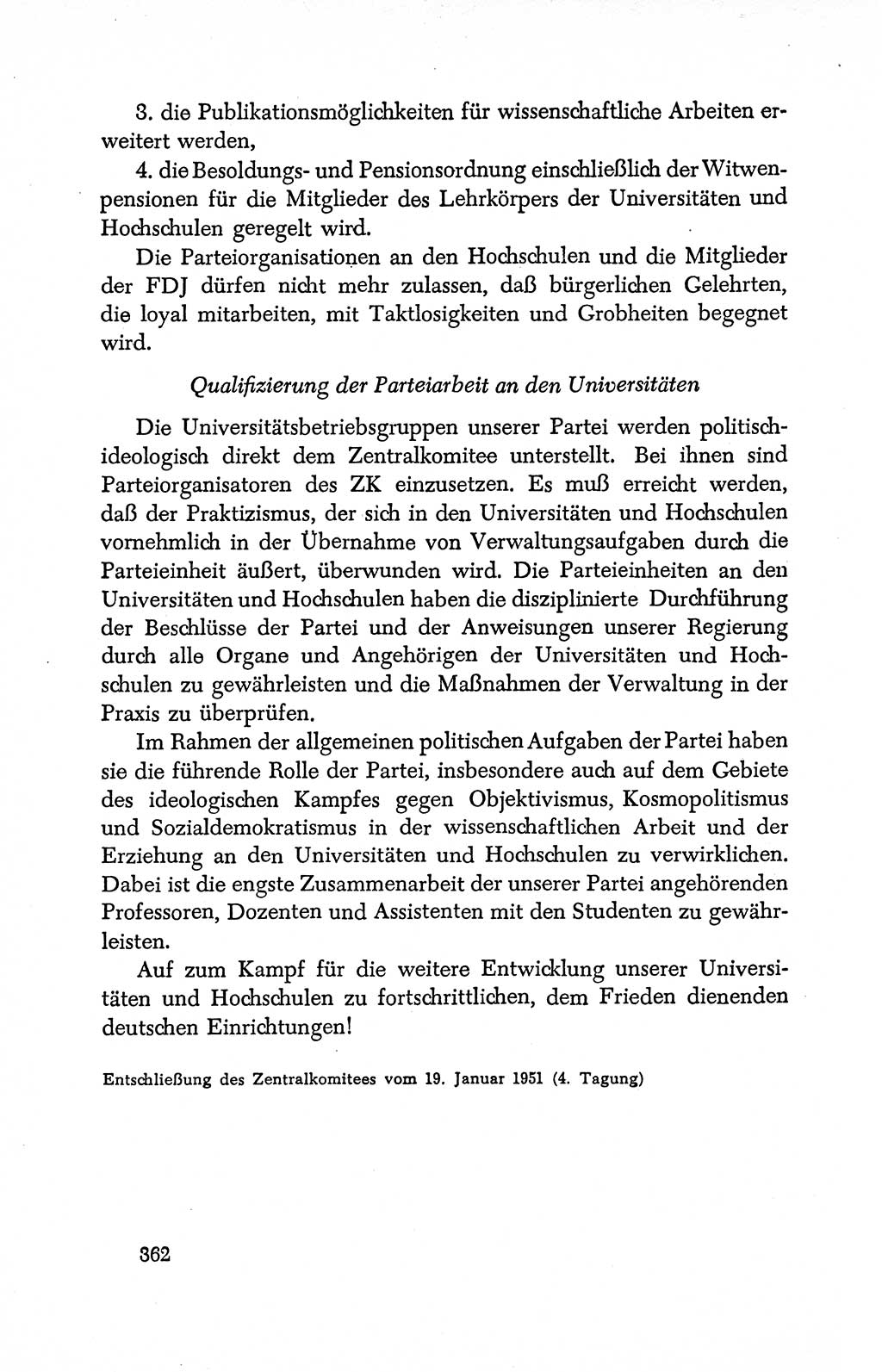 Dokumente der Sozialistischen Einheitspartei Deutschlands (SED) [Deutsche Demokratische Republik (DDR)] 1950-1952, Seite 362 (Dok. SED DDR 1950-1952, S. 362)