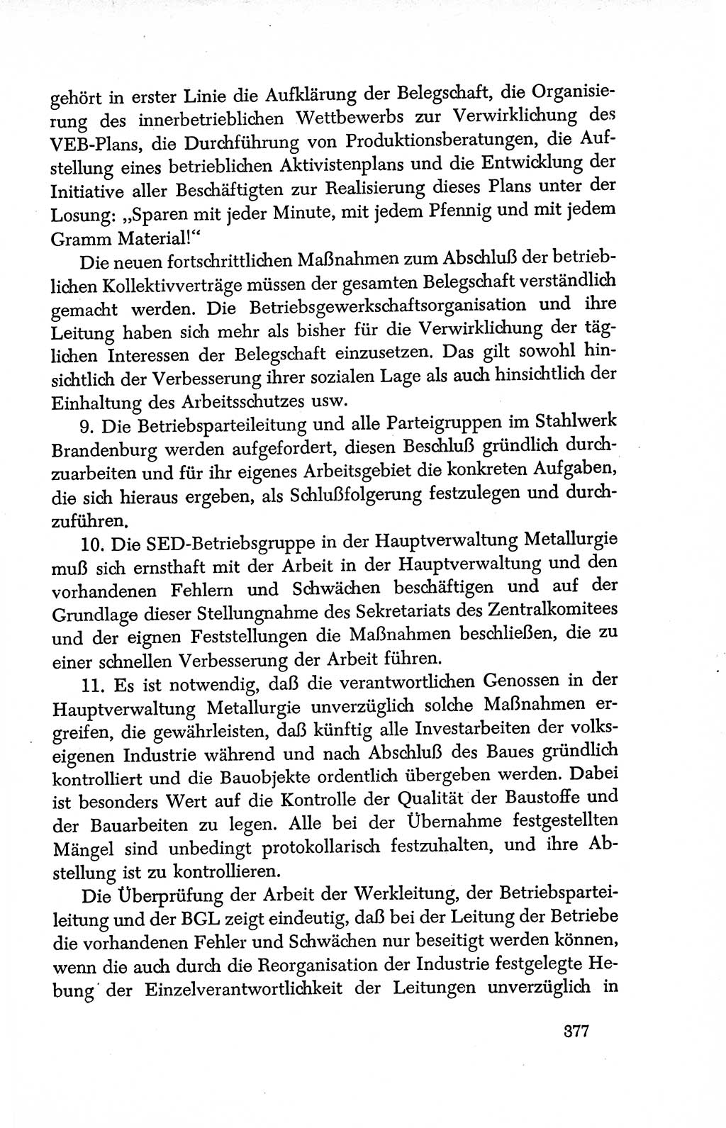 Dokumente der Sozialistischen Einheitspartei Deutschlands (SED) [Deutsche Demokratische Republik (DDR)] 1950-1952, Seite 377 (Dok. SED DDR 1950-1952, S. 377)