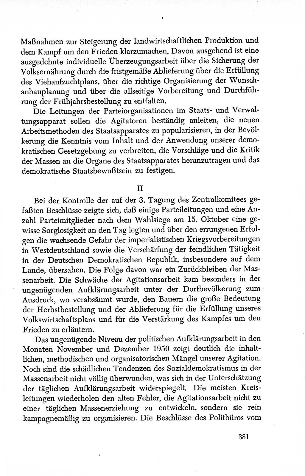 Dokumente der Sozialistischen Einheitspartei Deutschlands (SED) [Deutsche Demokratische Republik (DDR)] 1950-1952, Seite 381 (Dok. SED DDR 1950-1952, S. 381)