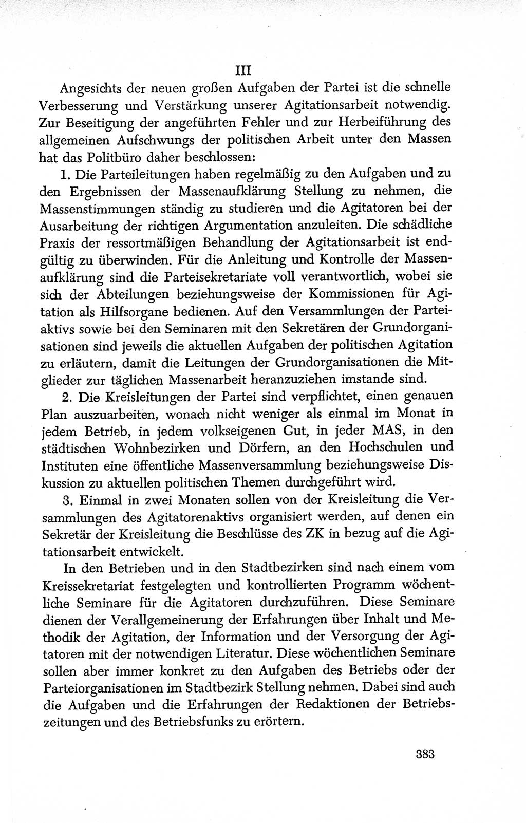 Dokumente der Sozialistischen Einheitspartei Deutschlands (SED) [Deutsche Demokratische Republik (DDR)] 1950-1952, Seite 383 (Dok. SED DDR 1950-1952, S. 383)