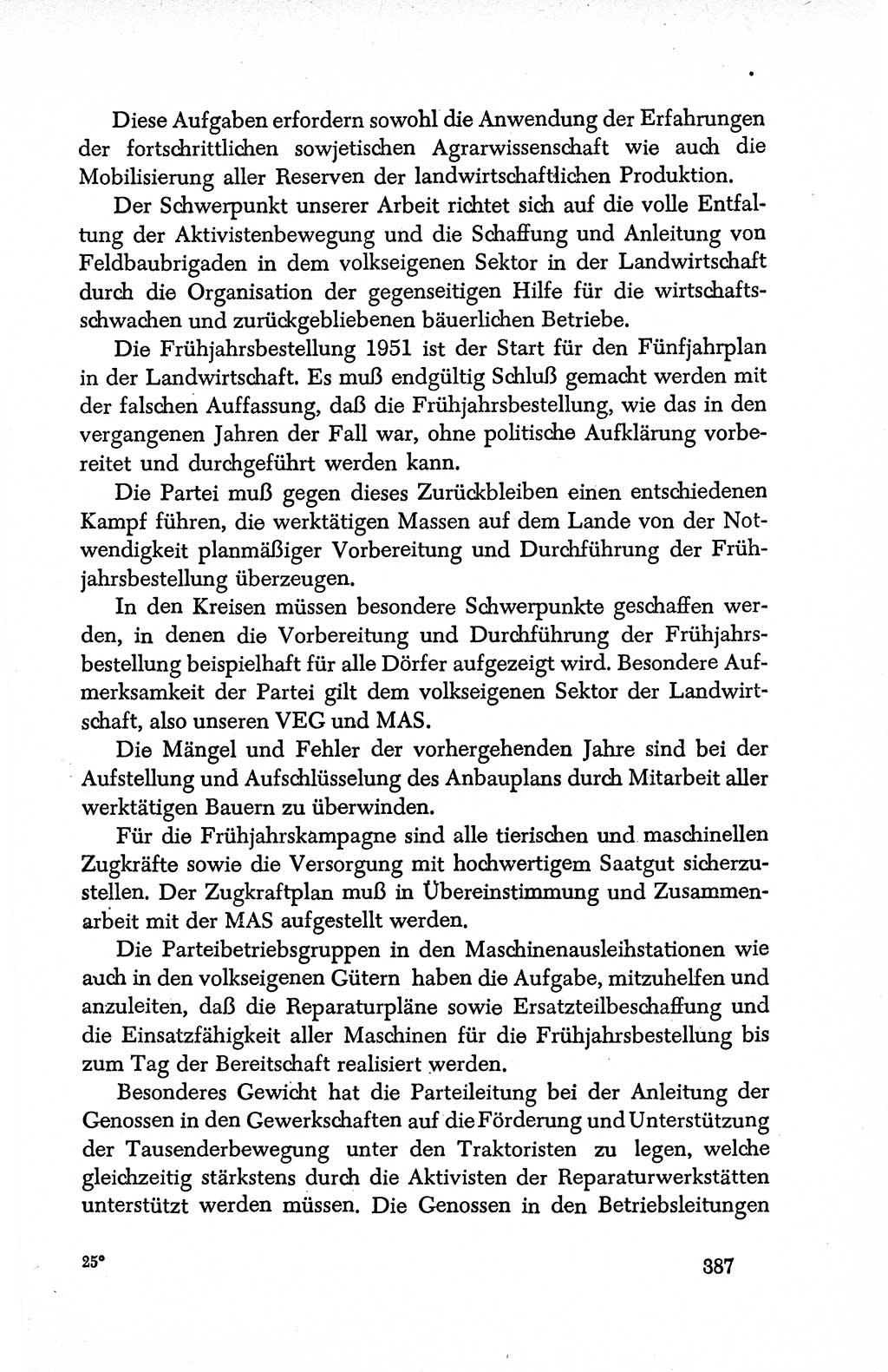 Dokumente der Sozialistischen Einheitspartei Deutschlands (SED) [Deutsche Demokratische Republik (DDR)] 1950-1952, Seite 387 (Dok. SED DDR 1950-1952, S. 387)