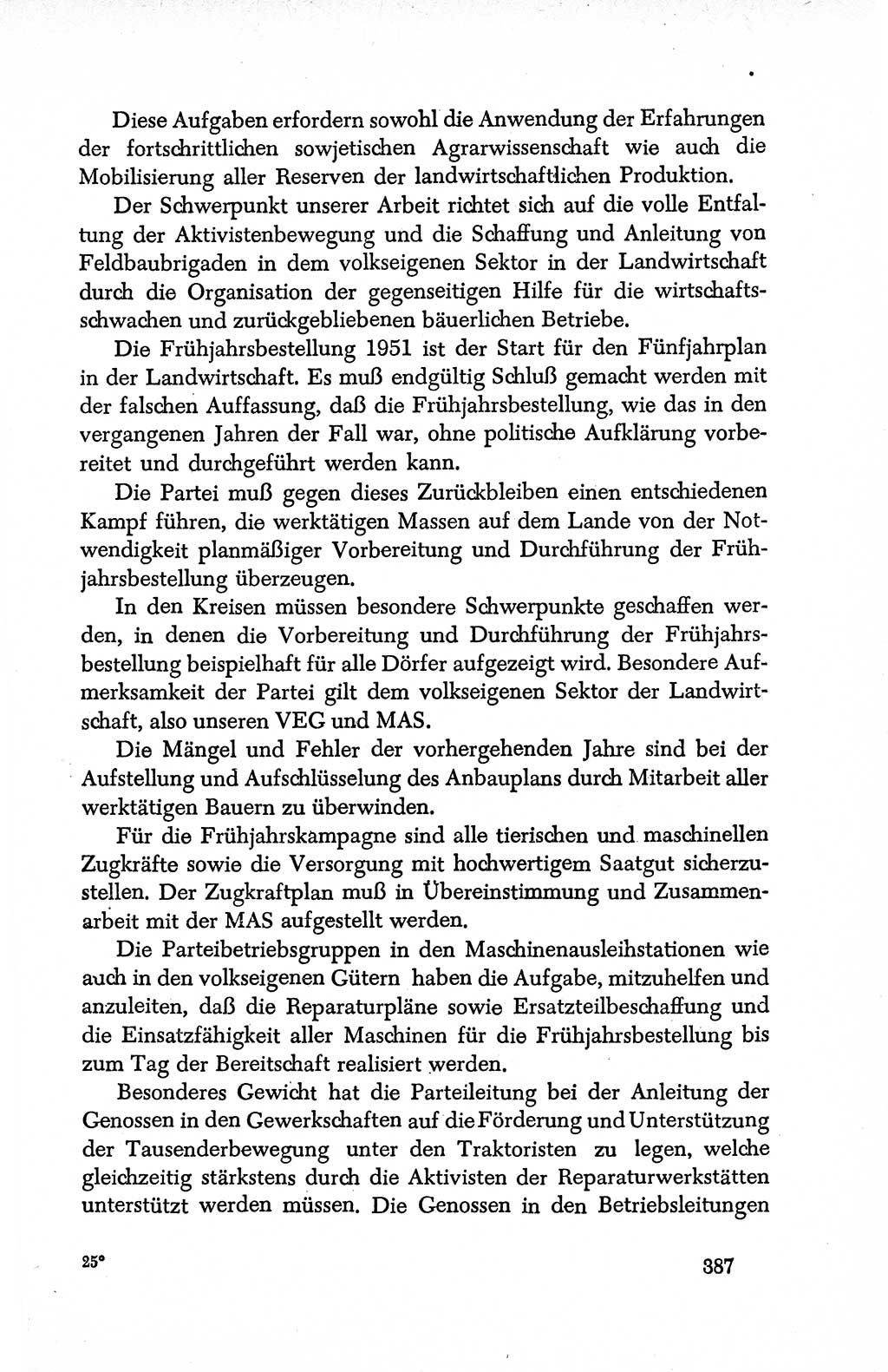 Dokumente der Sozialistischen Einheitspartei Deutschlands (SED) [Deutsche Demokratische Republik (DDR)] 1950-1952, Seite 387 (Dok. SED DDR 1950-1952, S. 387)