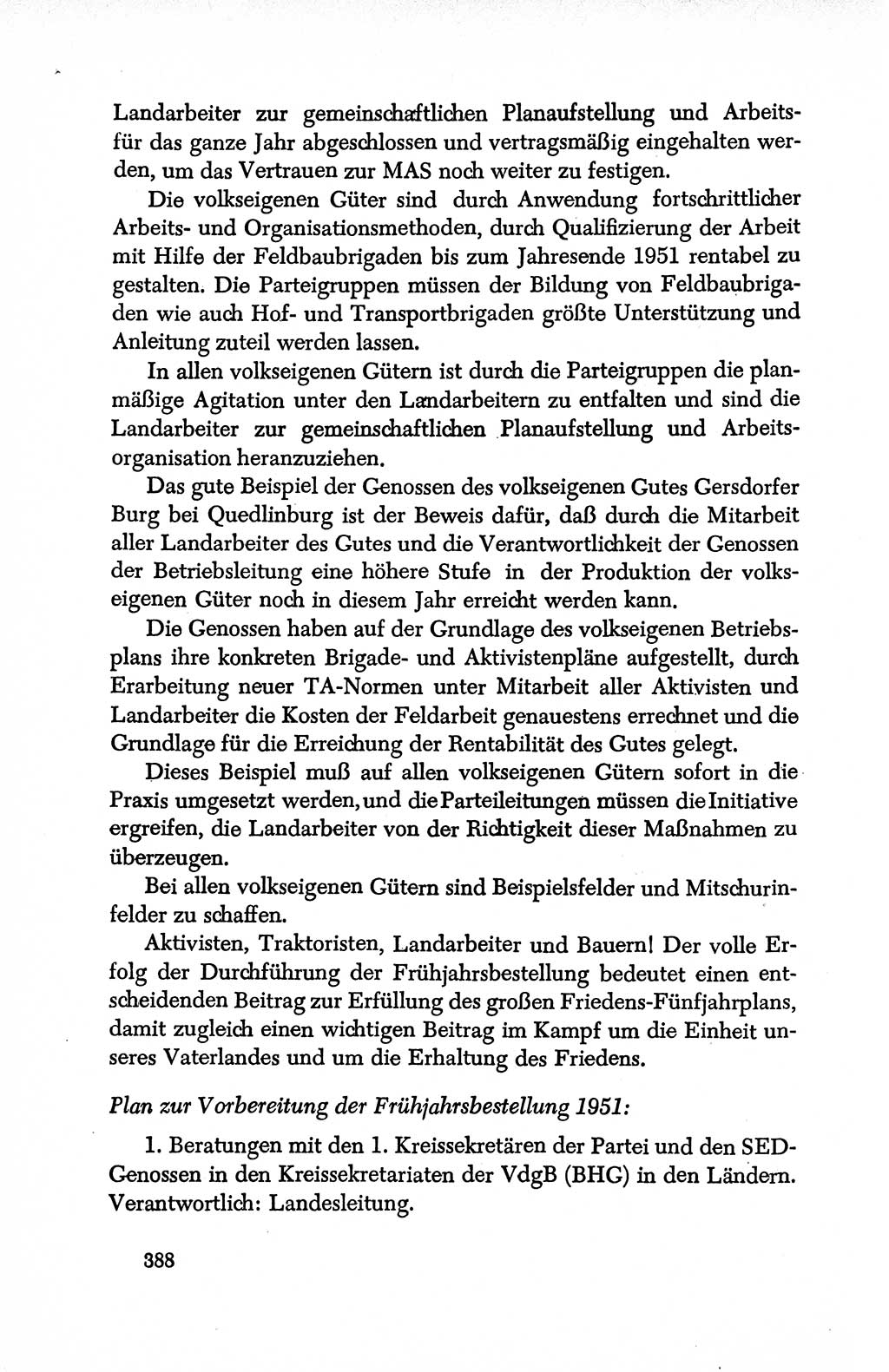 Dokumente der Sozialistischen Einheitspartei Deutschlands (SED) [Deutsche Demokratische Republik (DDR)] 1950-1952, Seite 388 (Dok. SED DDR 1950-1952, S. 388)