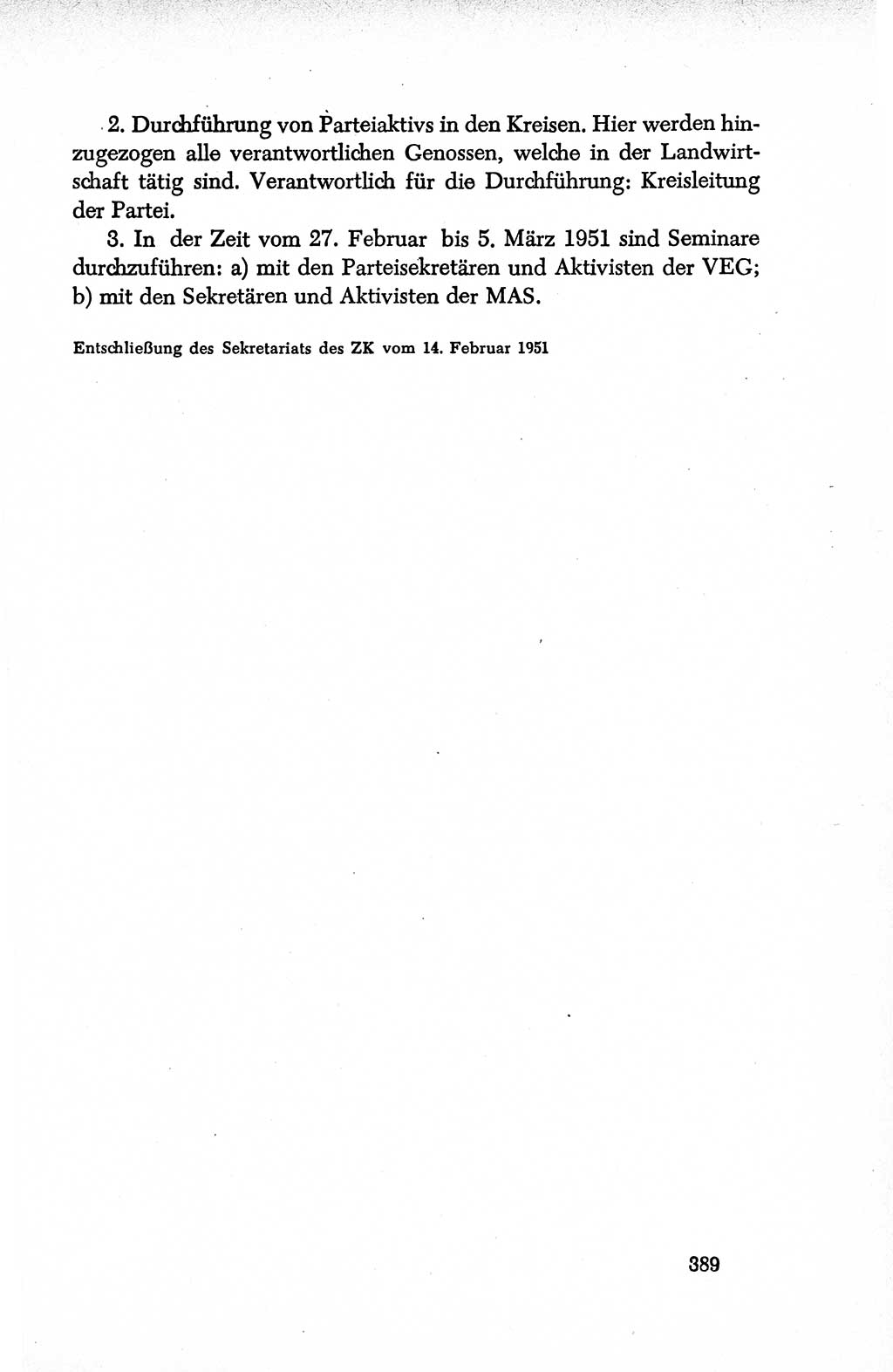 Dokumente der Sozialistischen Einheitspartei Deutschlands (SED) [Deutsche Demokratische Republik (DDR)] 1950-1952, Seite 389 (Dok. SED DDR 1950-1952, S. 389)