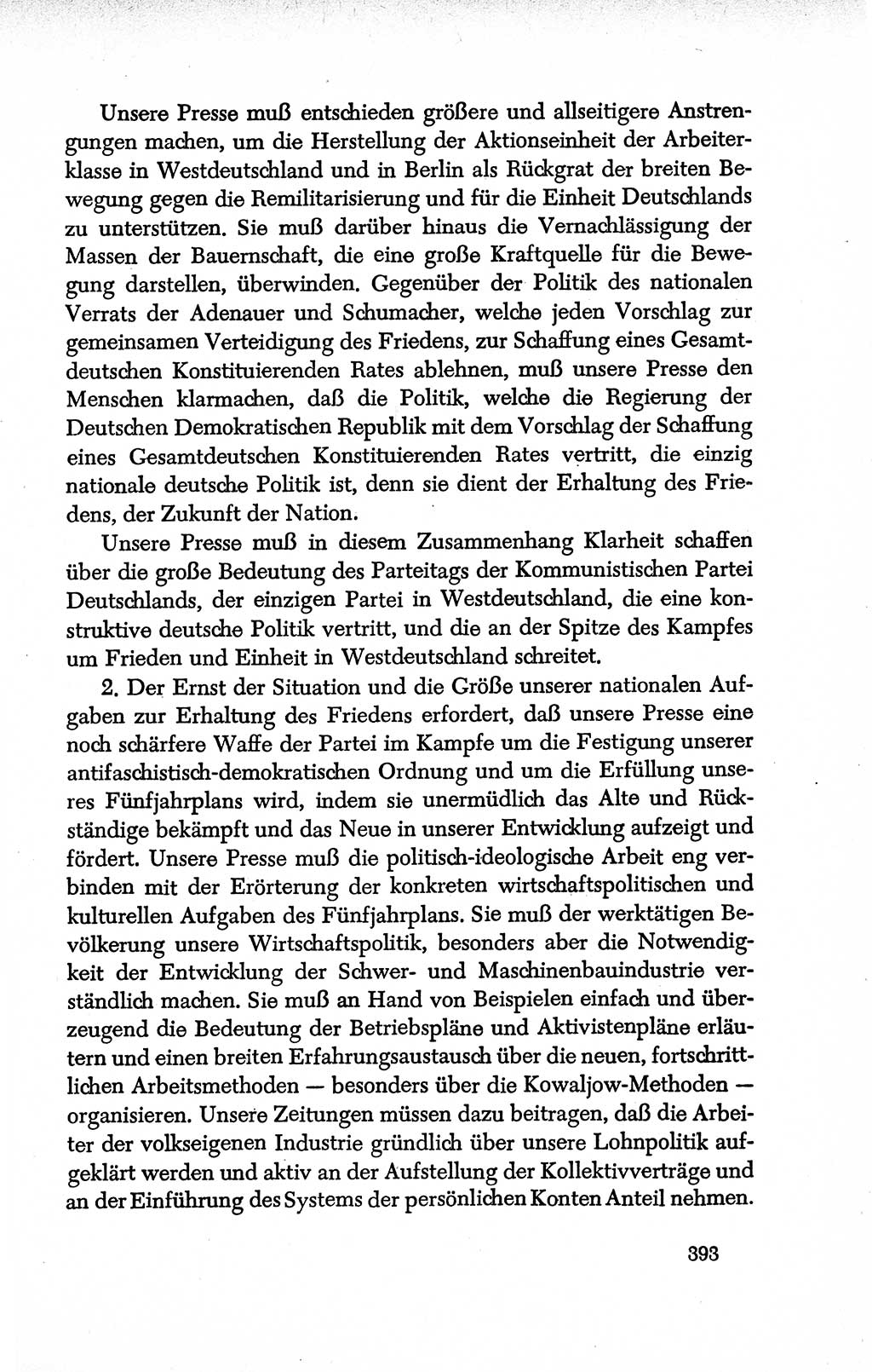 Dokumente der Sozialistischen Einheitspartei Deutschlands (SED) [Deutsche Demokratische Republik (DDR)] 1950-1952, Seite 393 (Dok. SED DDR 1950-1952, S. 393)