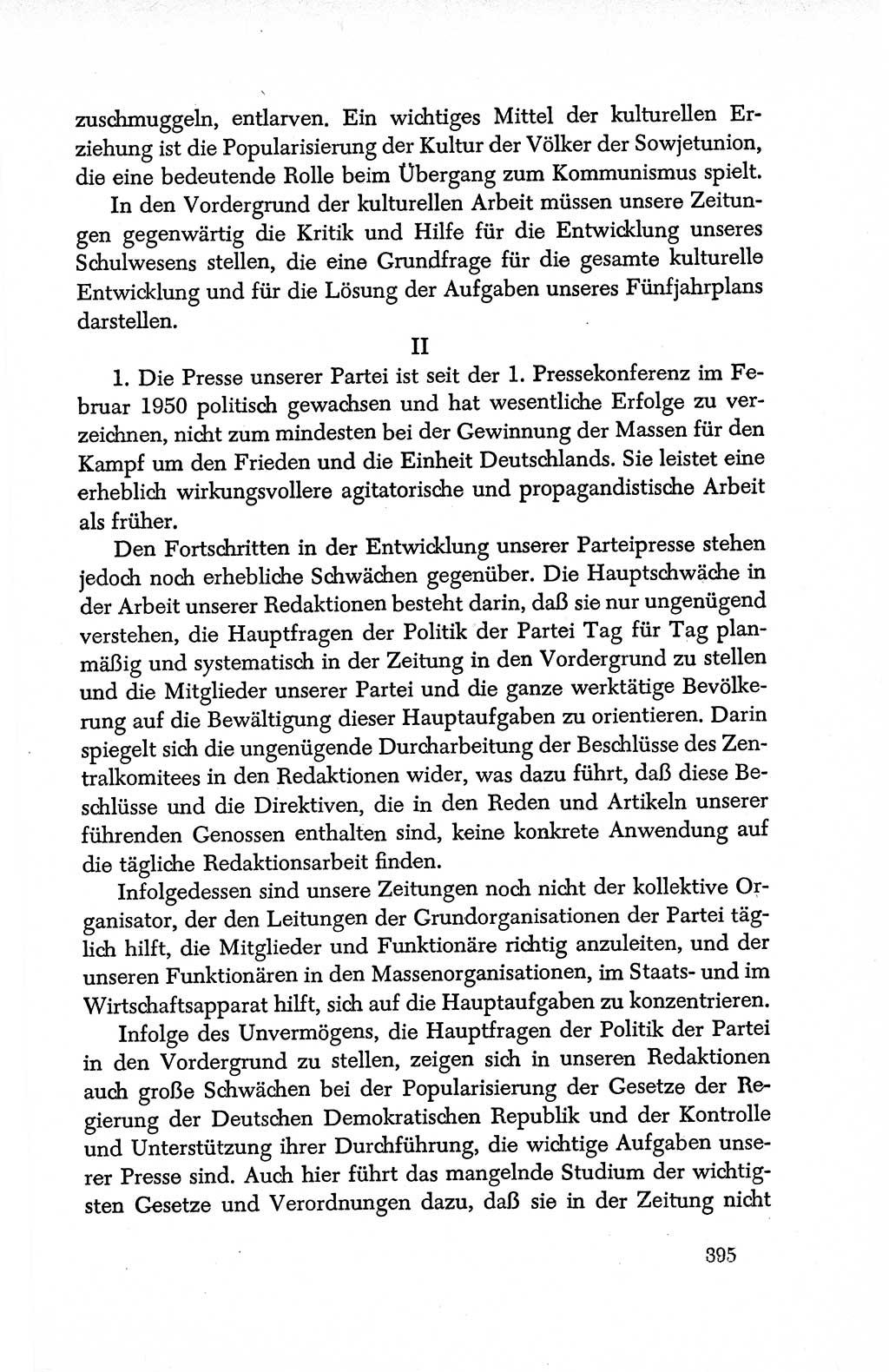 Dokumente der Sozialistischen Einheitspartei Deutschlands (SED) [Deutsche Demokratische Republik (DDR)] 1950-1952, Seite 395 (Dok. SED DDR 1950-1952, S. 395)