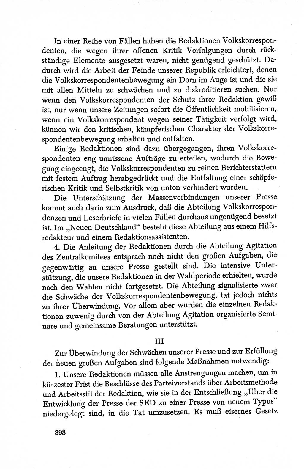 Dokumente der Sozialistischen Einheitspartei Deutschlands (SED) [Deutsche Demokratische Republik (DDR)] 1950-1952, Seite 398 (Dok. SED DDR 1950-1952, S. 398)