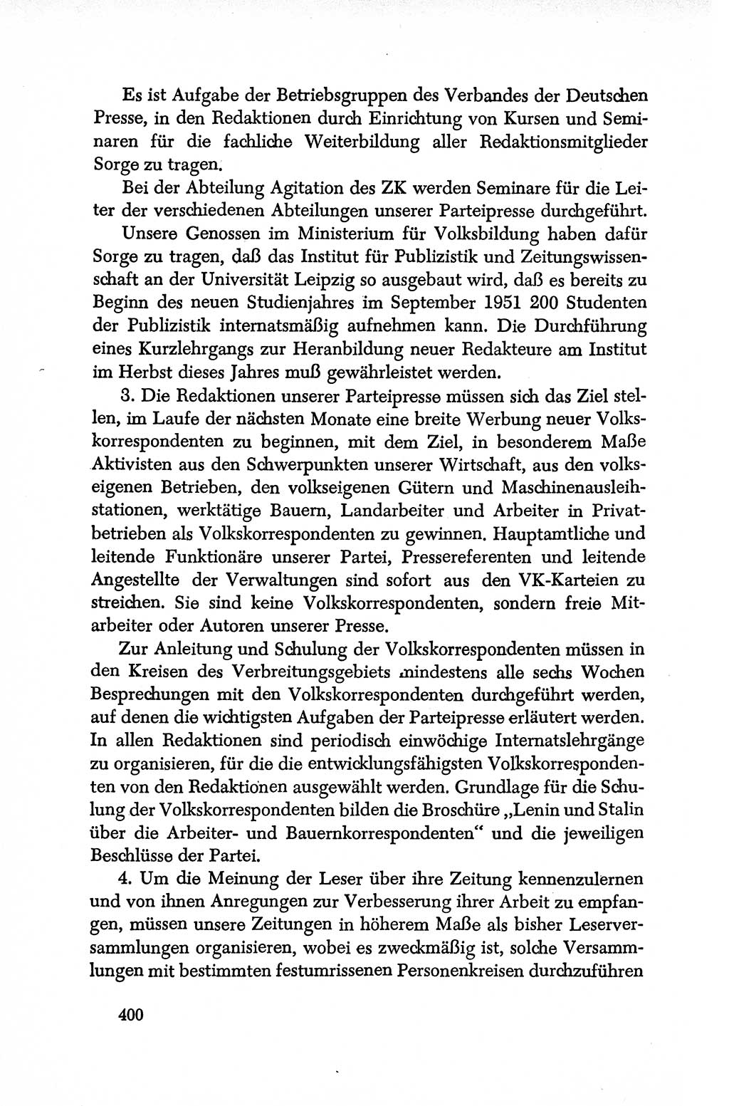 Dokumente der Sozialistischen Einheitspartei Deutschlands (SED) [Deutsche Demokratische Republik (DDR)] 1950-1952, Seite 400 (Dok. SED DDR 1950-1952, S. 400)