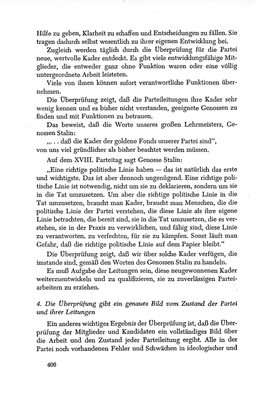 Dokumente der Sozialistischen Einheitspartei Deutschlands (SED) [Deutsche Demokratische Republik (DDR)] 1950-1952, Seite 406 (Dok. SED DDR 1950-1952, S. 406)