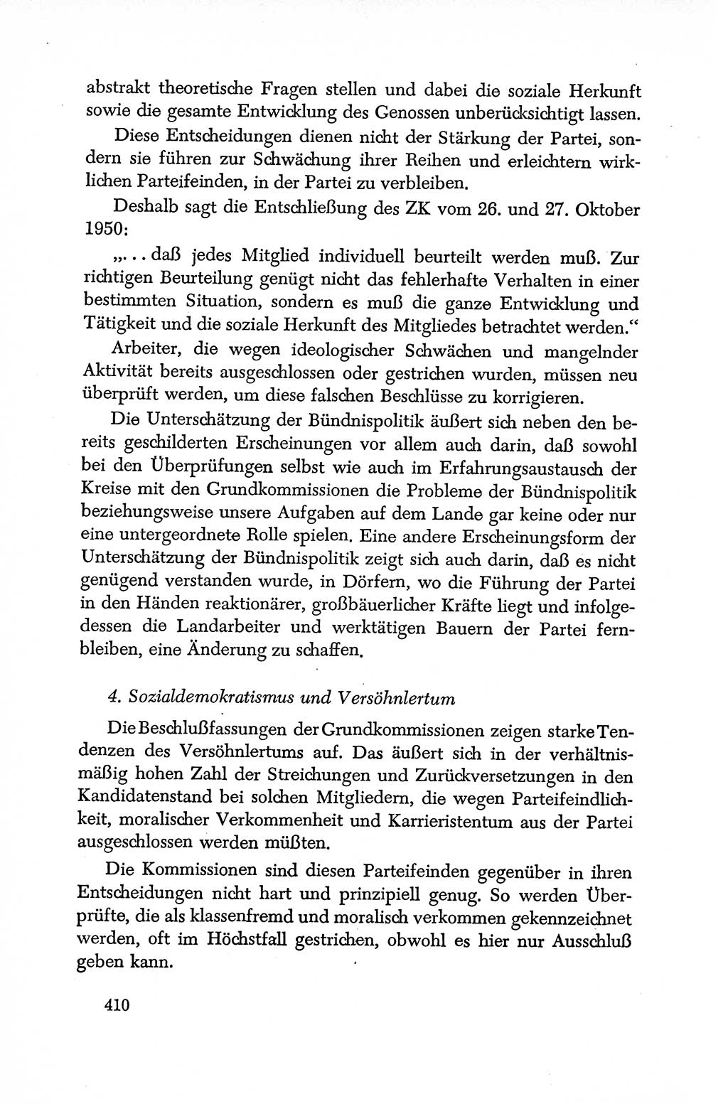 Dokumente der Sozialistischen Einheitspartei Deutschlands (SED) [Deutsche Demokratische Republik (DDR)] 1950-1952, Seite 410 (Dok. SED DDR 1950-1952, S. 410)