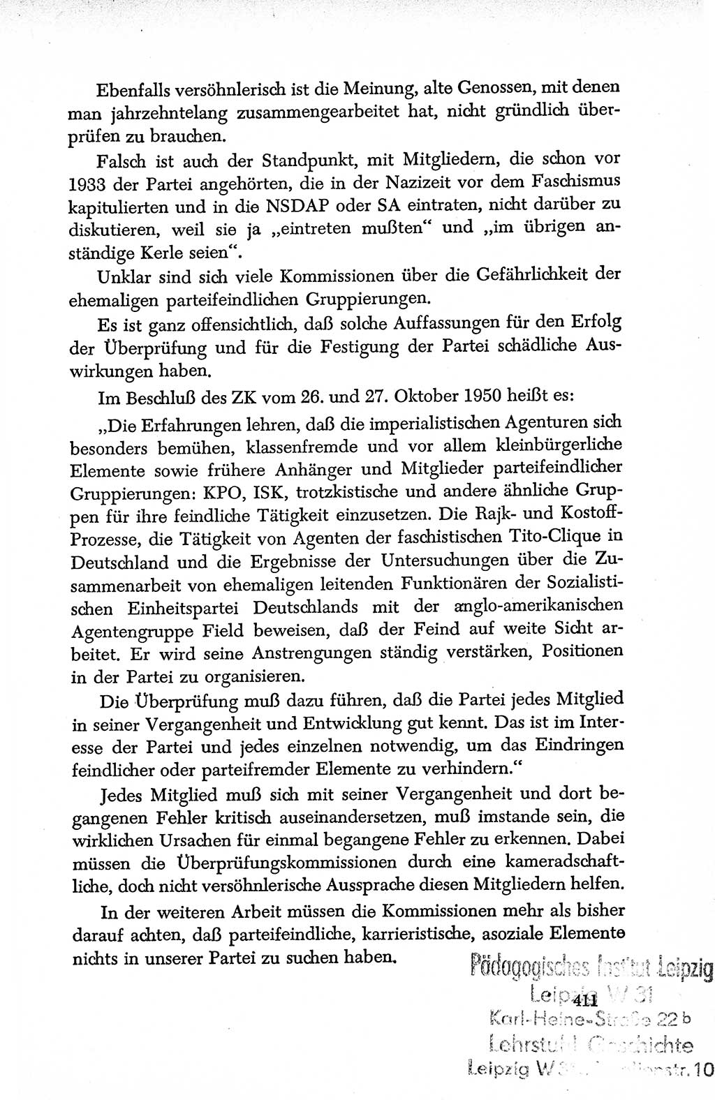 Dokumente der Sozialistischen Einheitspartei Deutschlands (SED) [Deutsche Demokratische Republik (DDR)] 1950-1952, Seite 411 (Dok. SED DDR 1950-1952, S. 411)