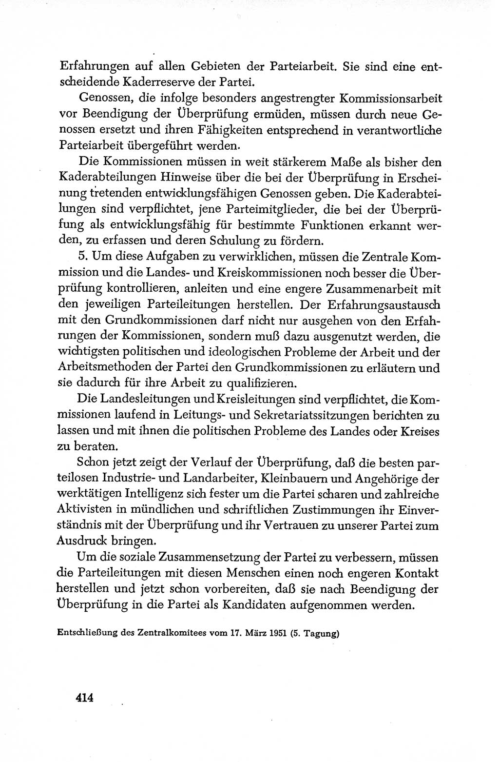 Dokumente der Sozialistischen Einheitspartei Deutschlands (SED) [Deutsche Demokratische Republik (DDR)] 1950-1952, Seite 414 (Dok. SED DDR 1950-1952, S. 414)
