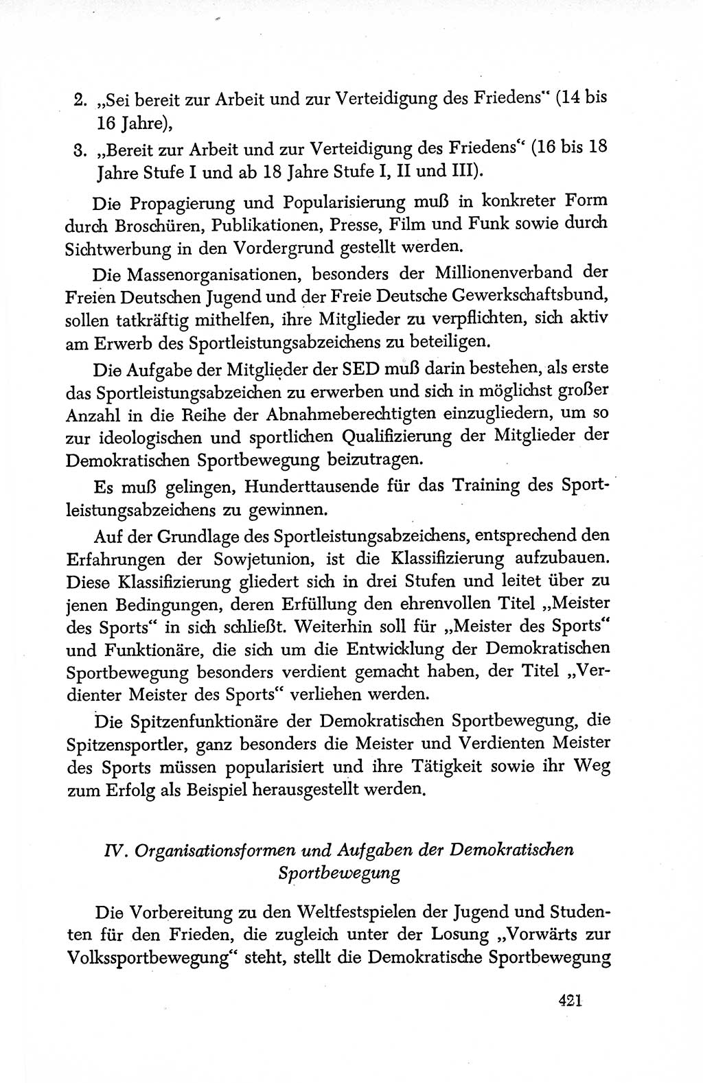 Dokumente der Sozialistischen Einheitspartei Deutschlands (SED) [Deutsche Demokratische Republik (DDR)] 1950-1952, Seite 421 (Dok. SED DDR 1950-1952, S. 421)