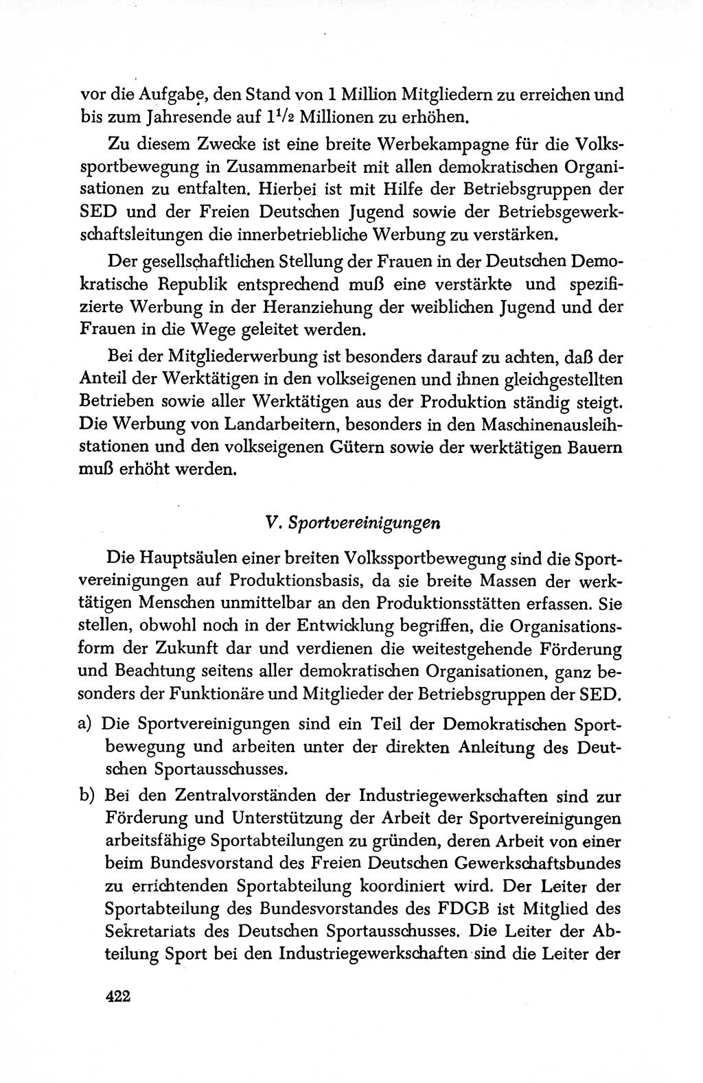 Dokumente der Sozialistischen Einheitspartei Deutschlands (SED) [Deutsche Demokratische Republik (DDR)] 1950-1952, Seite 422 (Dok. SED DDR 1950-1952, S. 422)