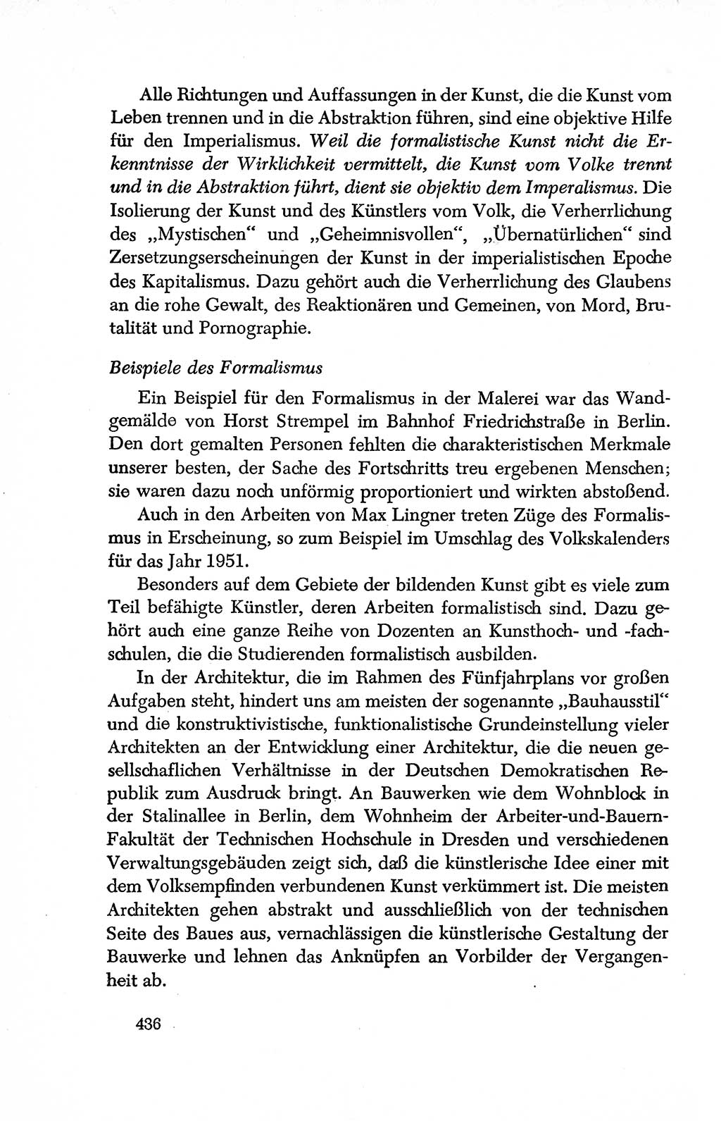 Dokumente der Sozialistischen Einheitspartei Deutschlands (SED) [Deutsche Demokratische Republik (DDR)] 1950-1952, Seite 436 (Dok. SED DDR 1950-1952, S. 436)